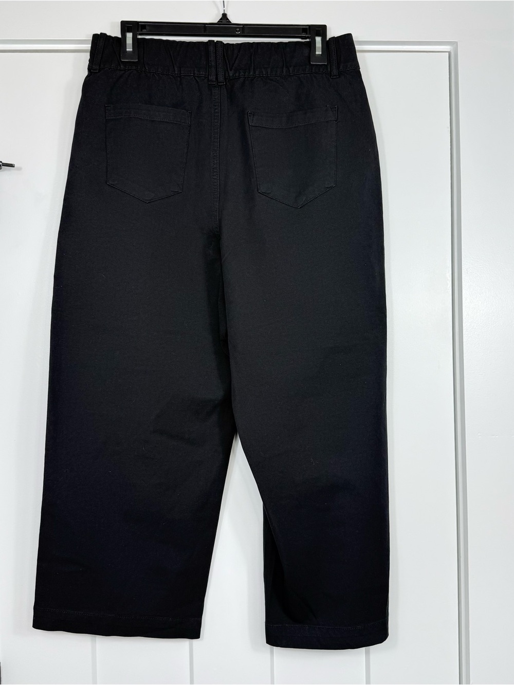 NWT Anybody All Stretch Twill Wide Leg Cropped Black Pant Women’s Size Small - Picture 2 of 8